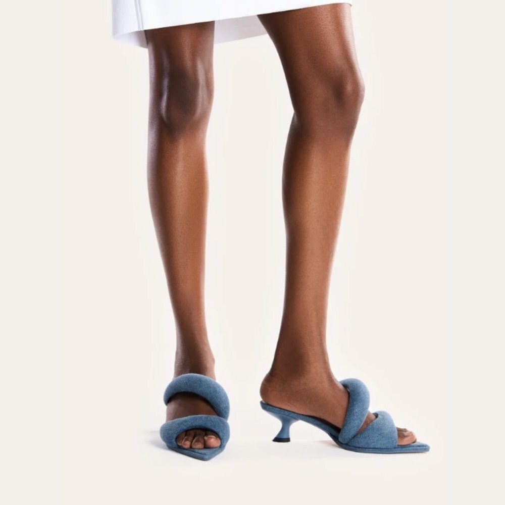 JW PEI Blue Padded Slide Mules